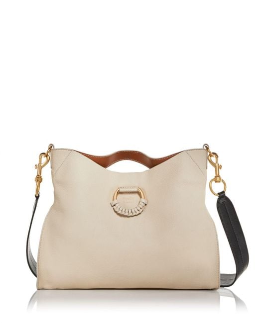 See By Chloé Joan Small Leather Top Handle Bag in Natural Lyst