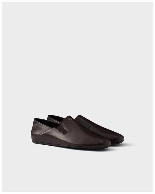 Prada White Leather Loafers for men