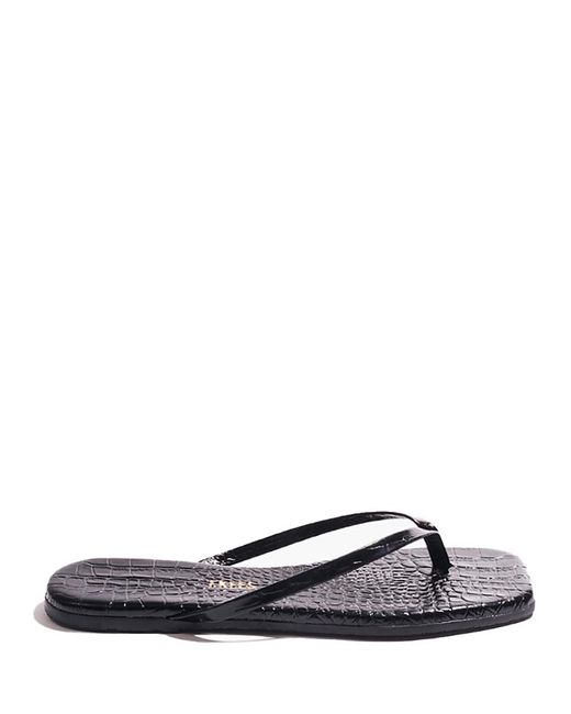 TKEES White Lily Square Toe Flip Flops