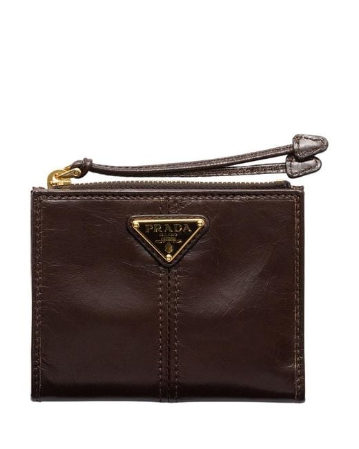 Prada Brown Small Leather Wallet