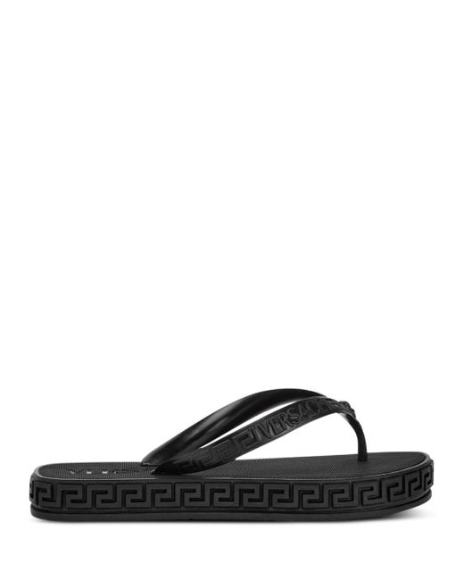 Versace black Greca key sandals | Browns
