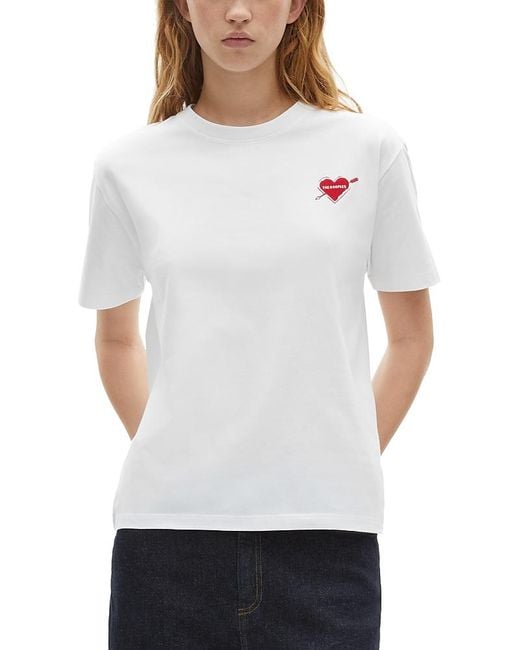 The Kooples White Graphic Heart Print Tee