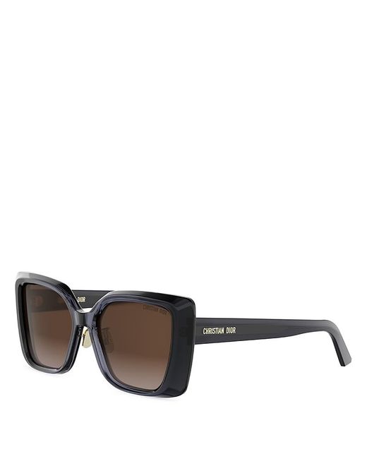 Dior Gray Midnight S5I Square Sunglasses, 55Mm