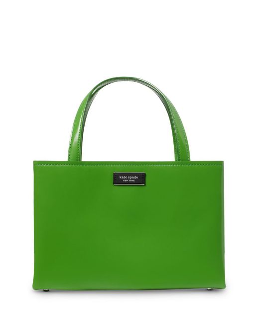 Kate Spade Sam Icon Spazzolato Small Leather Crossbody Bag in Green/Gold (Green) Lyst Canada