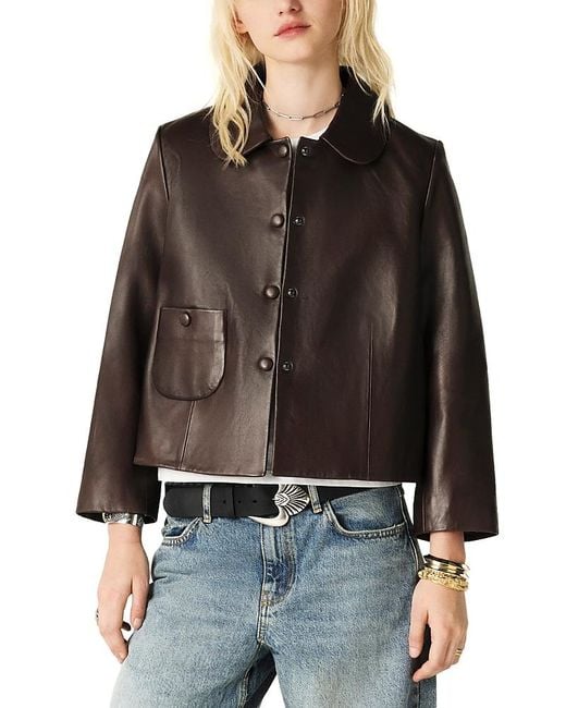 Ba&sh Black Milos Leather Jacket