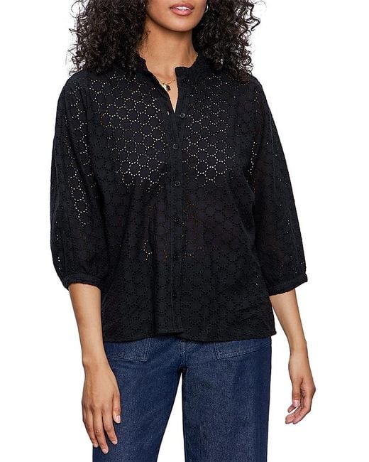 Sanctuary Black Petal Drop Blouse