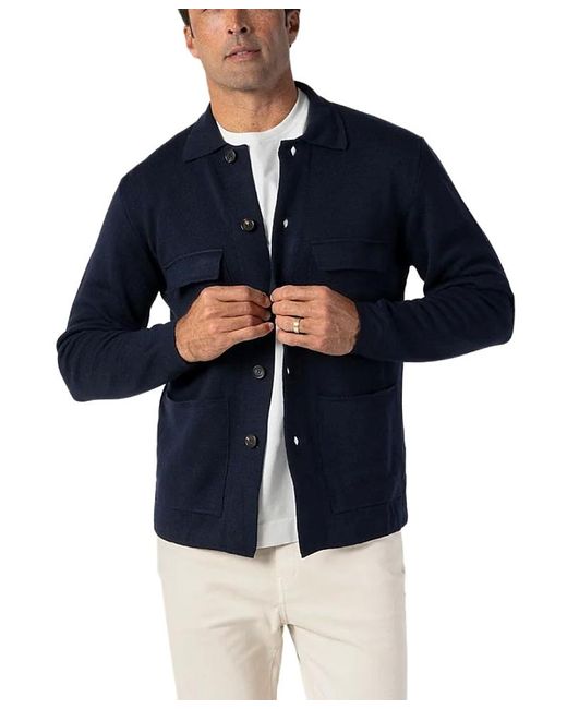 Robert Talbott Blue Landon Sweater Jacket for men