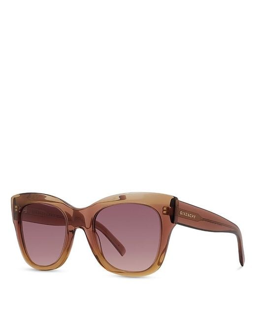 Givenchy Brown Cat Eye Sunglasses, 53Mm