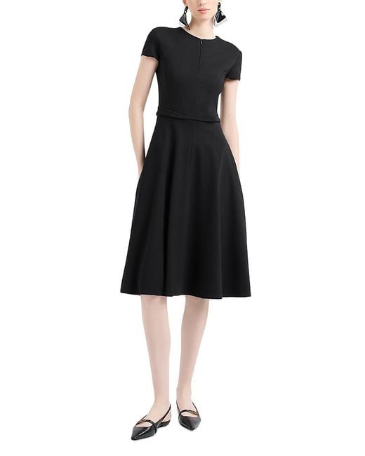 Emporio Armani Black Milano Stitch Dress