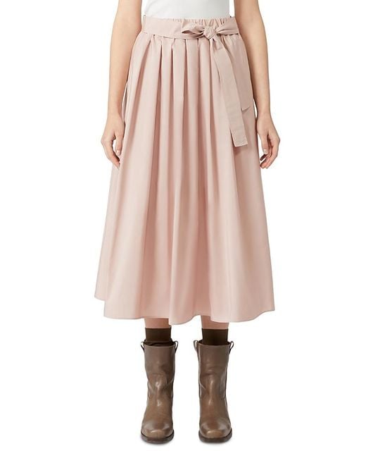 Weekend by Maxmara Pink Zarda Pleated Midi Skirt