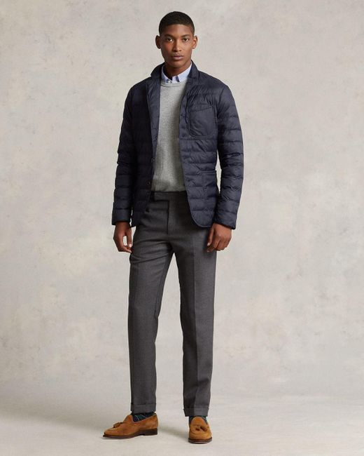 Polo Ralph Lauren Water Repellent Quilted Jacket in Blue for Men | Lyst