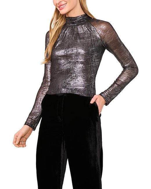Ted Baker Black Sofina Ruched Turtleneck Top