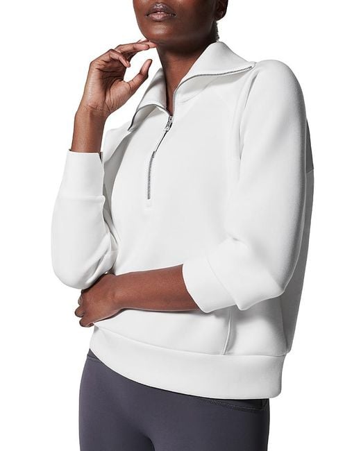 Spanx Gray Airessentials Half Zip