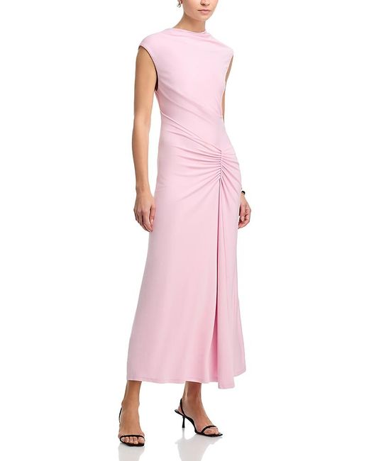 open lace back dress JONATHAN SIMKHAI ASYMMETRIC LACE TRIMMED SATIN MIDI DRESS US 2 UK 6