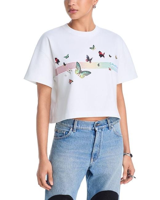 Casablanca White Cropped Tee