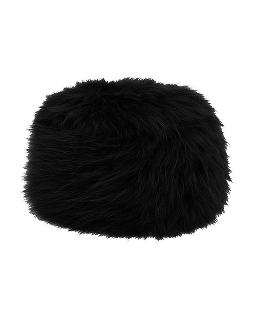 Apparis Black Margot Sable Faux Fur Pillbox Hat