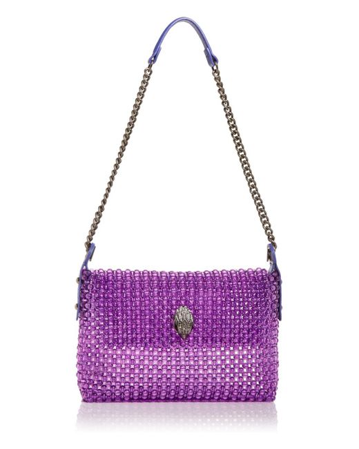 Kurt Geiger Leather Kensington Beaded Shoulder Bag in Light Pastel