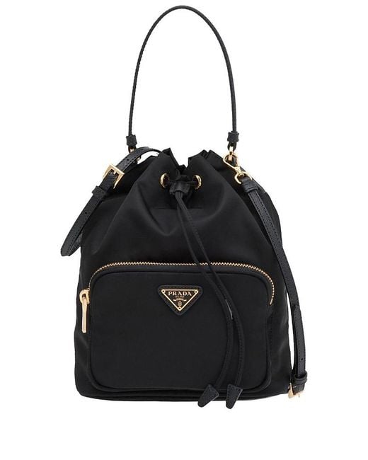 Prada Black Duet Re-Nylon Bucket Bag