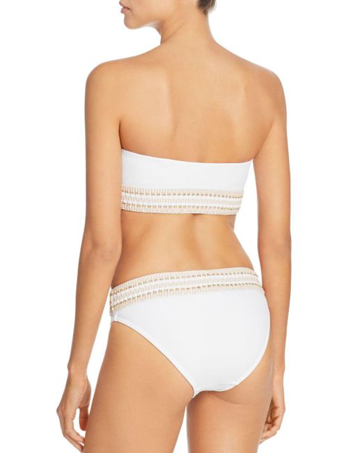 white bandeau swim top
