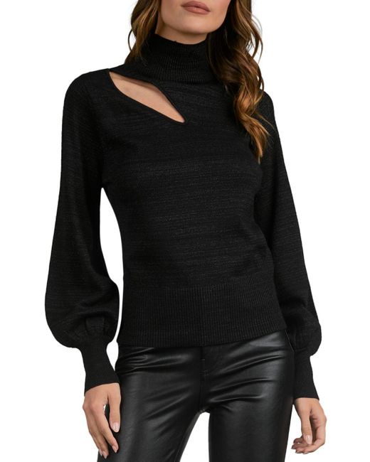 Elan Asymmetric Cutout Sweater in Black Lyst