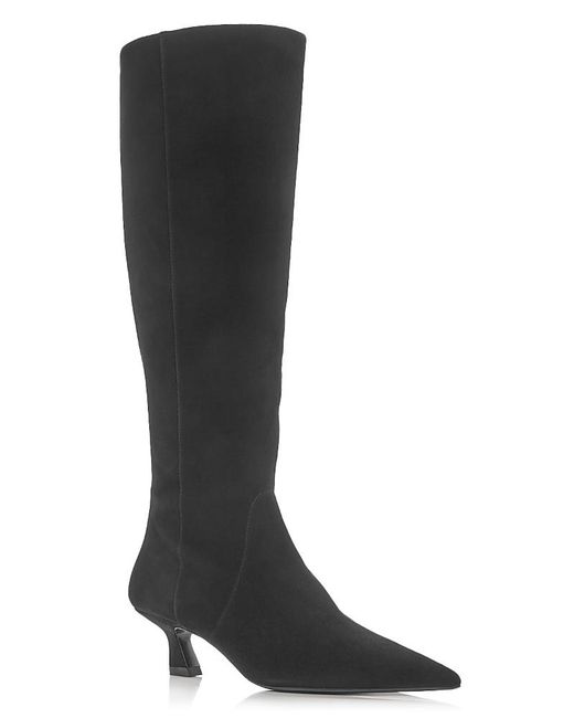 Stuart Weitzman Black Vinnie 50 Zip Boots