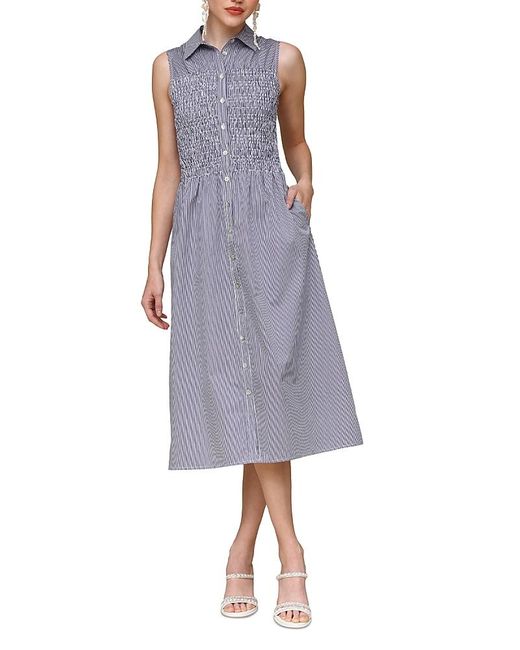 Bagatelle Purple Pinstripe Dress