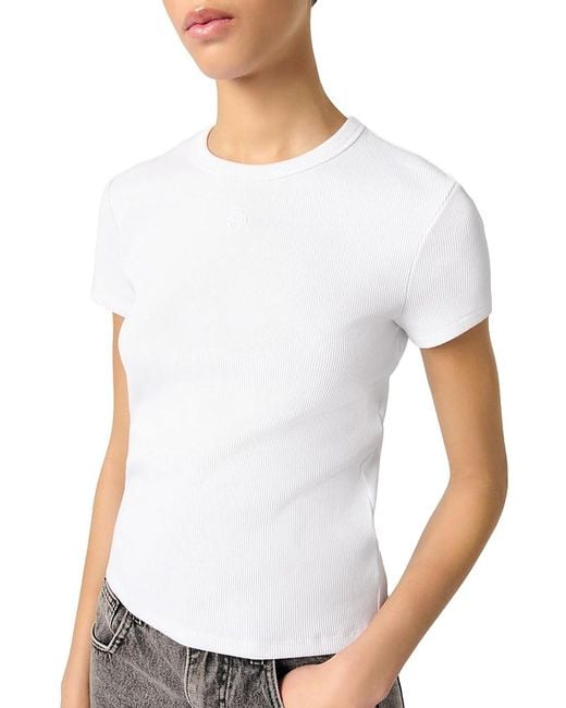 Maje White Cotton Tee