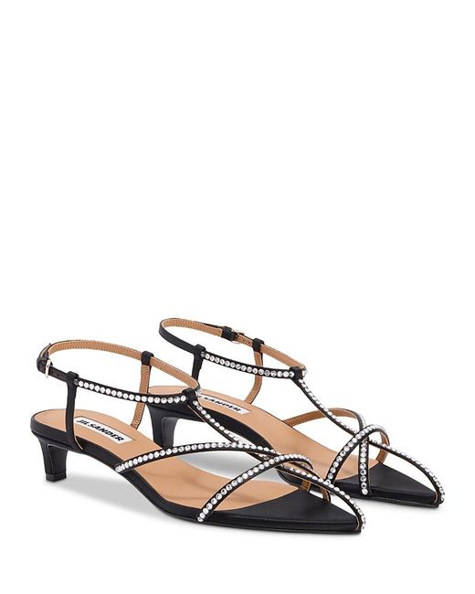 Jil Sander Black Caged Sandals