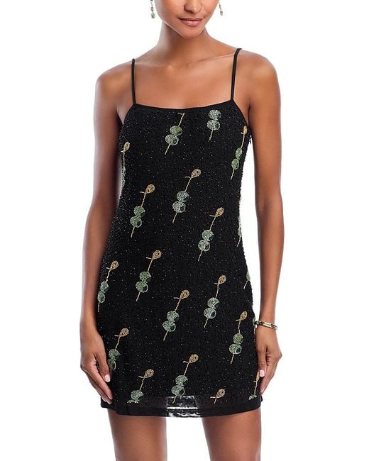 Aqua X Angelica Hicks Dirty Sleeveless Mini Dress in Black | Lyst