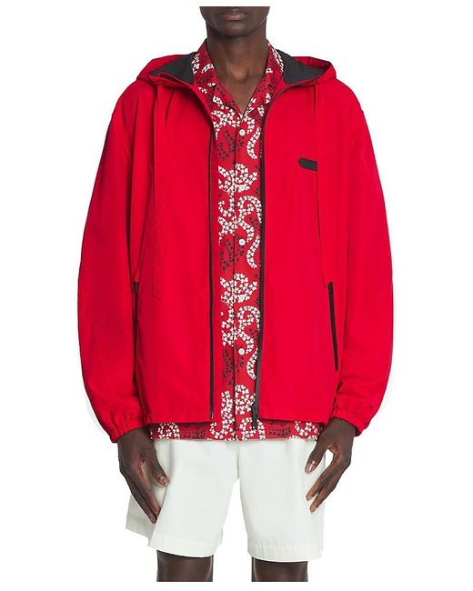Lanvin Red Windbreaker Jacket for men
