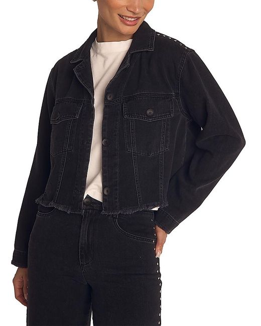 Bella Dahl Blue Studded Denim Jacket