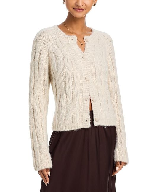 Velvet By Graham & Spencer White Allison Cardigan Sweater