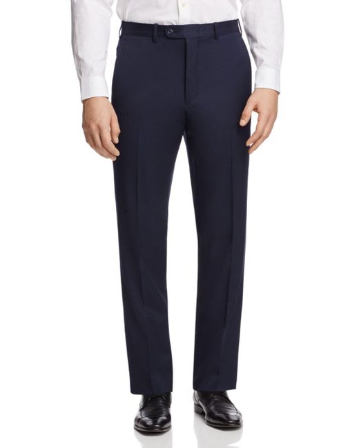 Bloomingdale's Blue The Store At Bloomingdale's Classic Fit Wool Dress Pants for men