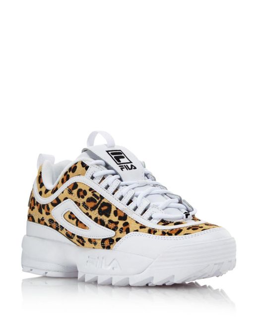 fila disruptor leopard print