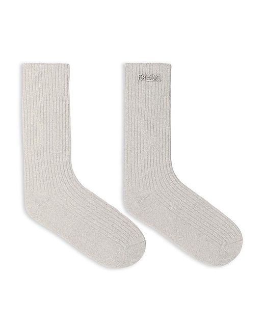 Maje White Lurex Socks