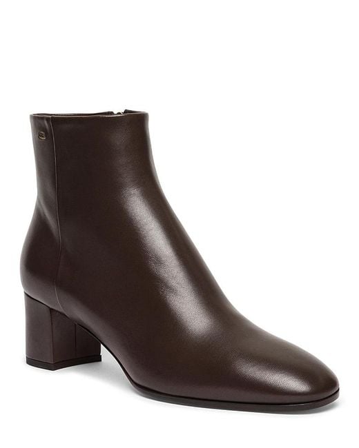 Santoni Brown Halfrida Zip Up Bootie