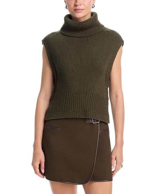 Jonathan Simkhai Green Maple Wool Top