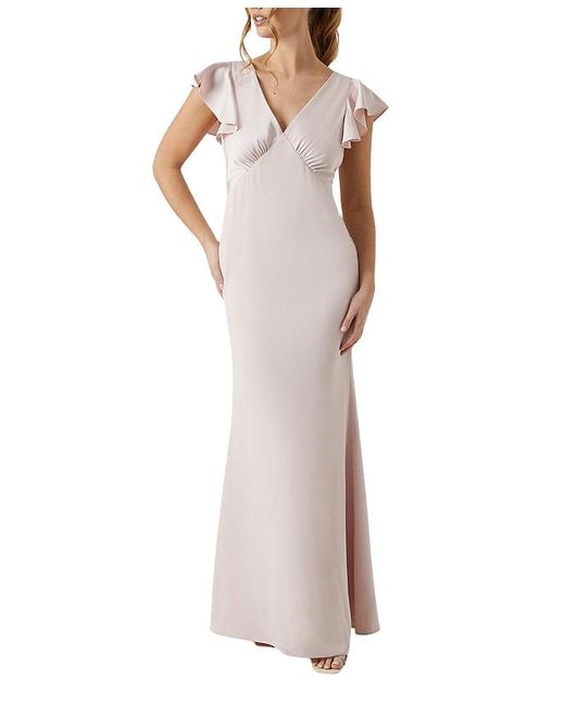 Coast Women's Pink V-Neck Angel Short Sleeve Maxi Dress - coffeafoods.com