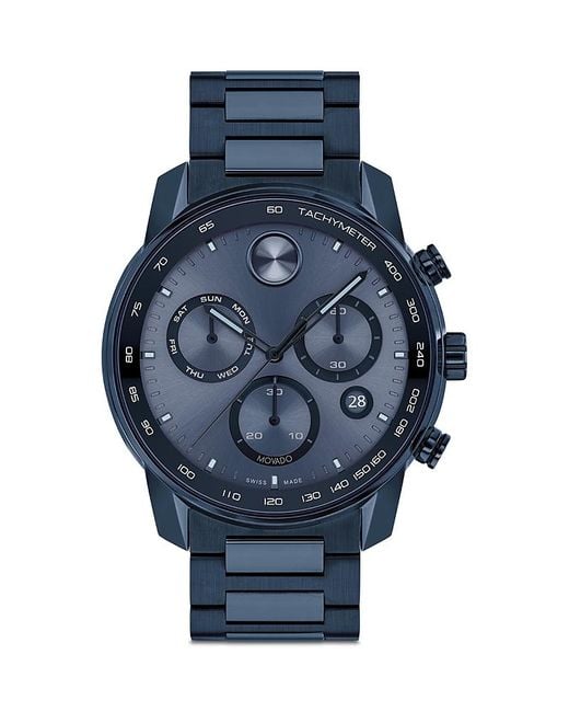Movado Blue Bold Verso Chronograph, 44Mm for men