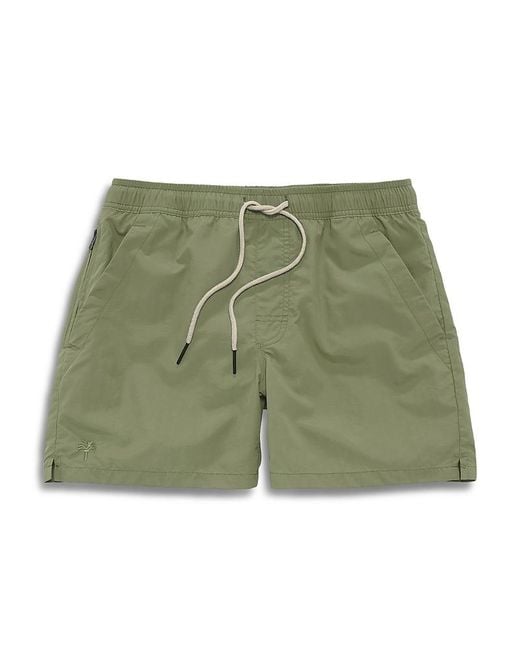 Oas Green Quick Dry Tailored Fit 4.3 Swim Trunks for men