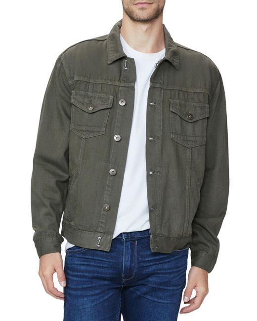 PAIGE Cotton Scout Vintage Pine Shade Jacket in Gray for Men | Lyst