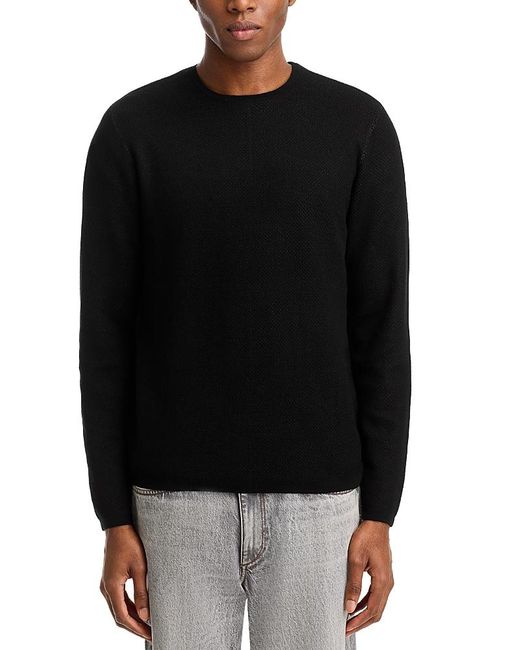 Rag & Bone Black Bennett Textured Crewneck Sweater for men