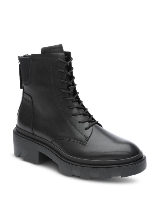 ash mastro leather pull on combat boots