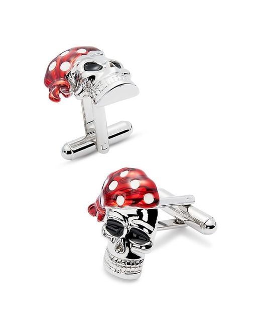 Link Up White Pirate Skull Cufflinks for men