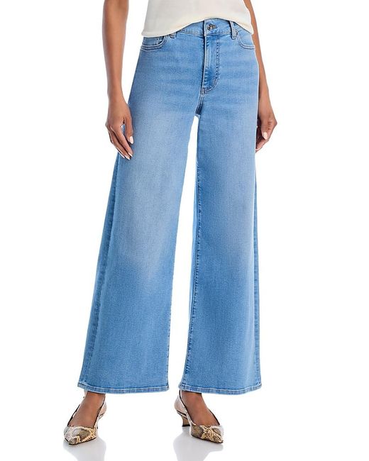 FRAME Blue Le Slim High Rise Palazzo Jeans