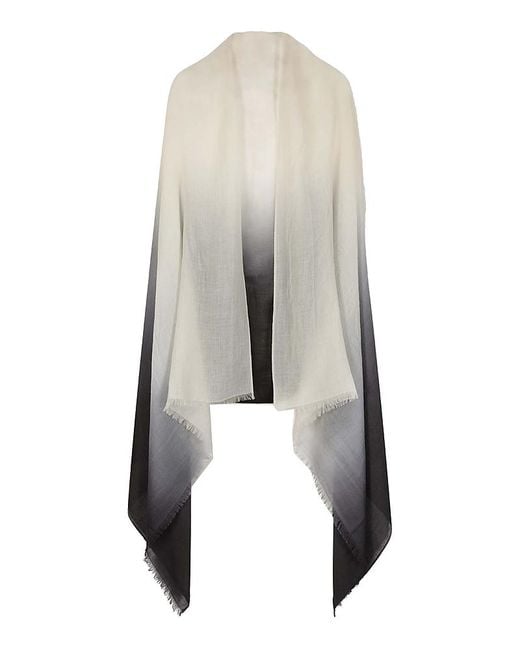 Sofiacashmere White Ultrafine Ombre Cashmere Wrap