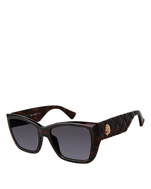 Kurt Geiger Black Rectangle Sunglasses, 54Mm