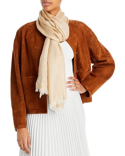 V. Fraas Brown Fraas Solid Metallic Scarf
