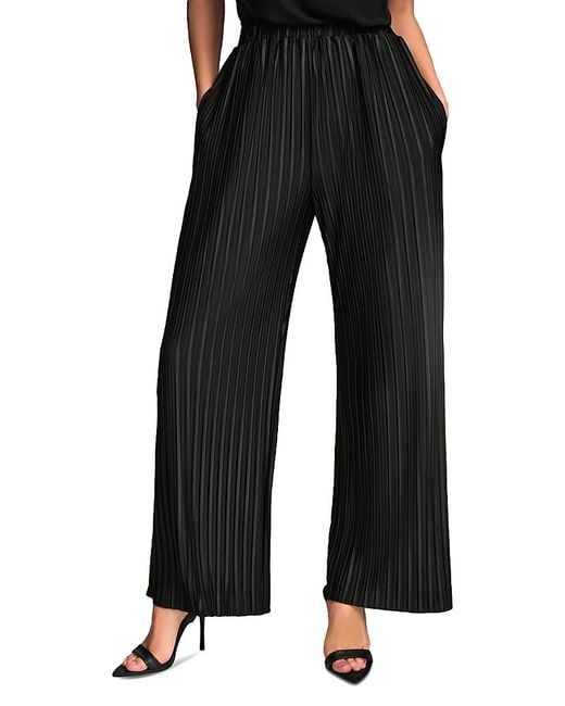 Donna Karan Black Donna Karan Pleated Pull On Pants