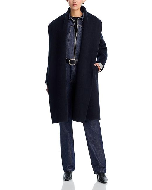 Kobi Halperin Blue Yael Wool Blend Belted Coat